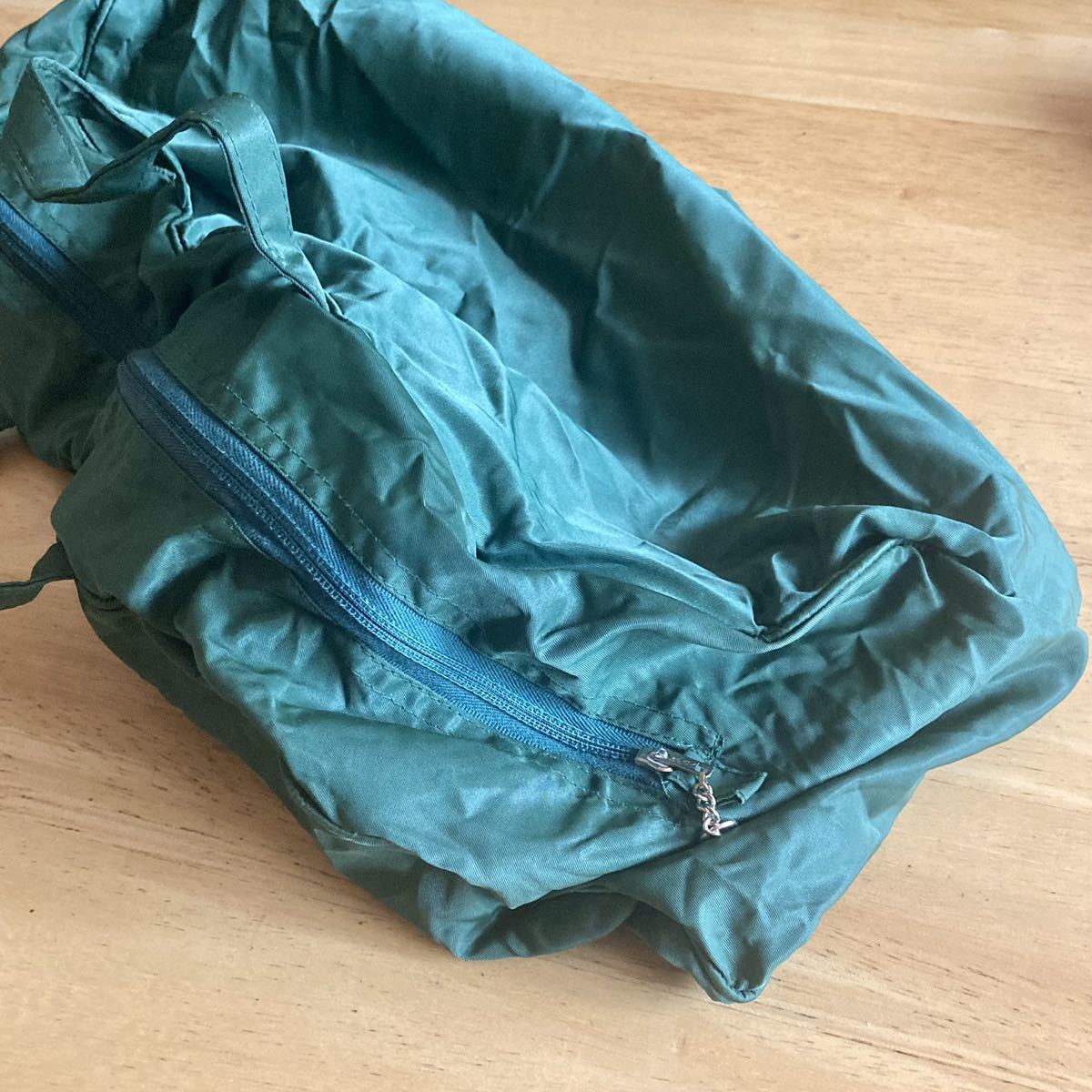  Showa Retro * сумка "Boston bag" * Toray * нейлон * портативный Magic * складной * легкий * эко-сумка * дорожная сумка зеленый * б/у 