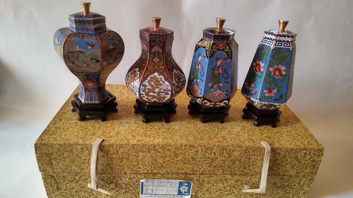 新作入荷!! 中国七宝 六角蓋つき入れ物 fassy.org