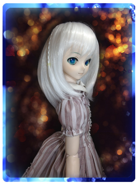 ●ドールウィッグ*三つ編みセミロング*ホワイト*9～9.5インチ（MDD DD SD SmartDollなど）●doll wig*dollwig●_画像5