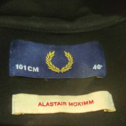 FRED PERRY ALASTAIR MCKIMM　レイヤードパーカー　重ね着　サイズ40　フレッドペリー　重ね着　スウェット　黒　切り替え_画像3