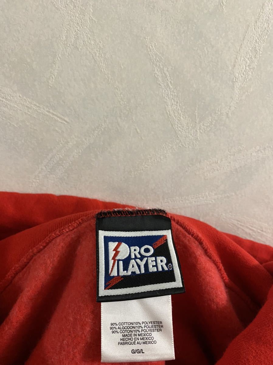 美品 デトロイト・レッドウィングス パーカー サイズL NHL DETROIT RED WINGS PRO PLAYER アイスホッケー プロプレイヤー HOCKEY 古着_画像3