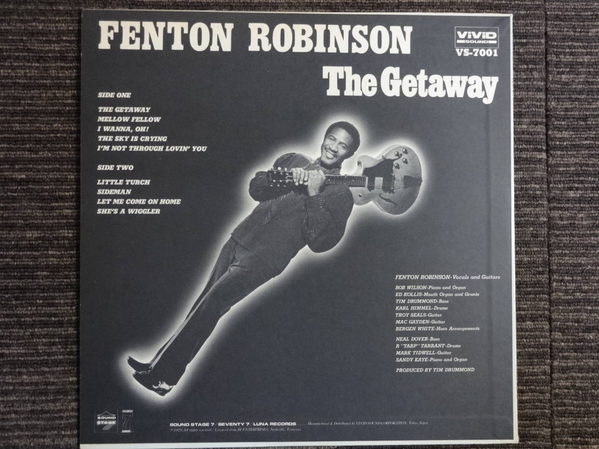 Fenton Robinson　　The Getaway　　Vivid Sound7001日本盤_画像2