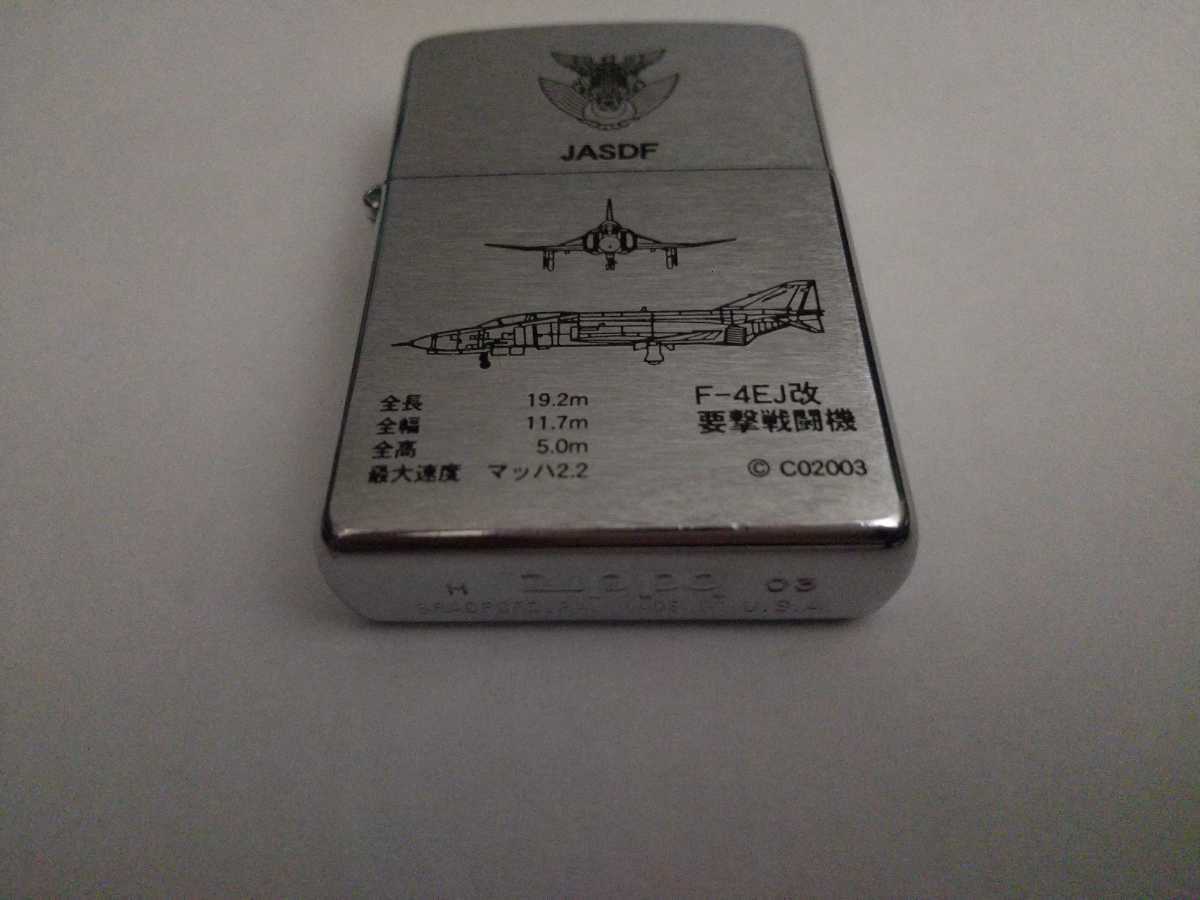 超貴重！戦闘機「ファントム」を基にした名機F-4EJ改のZippo！2003年製！貴重な航空自衛隊ジッポー！ビンテージ年代物！_画像2