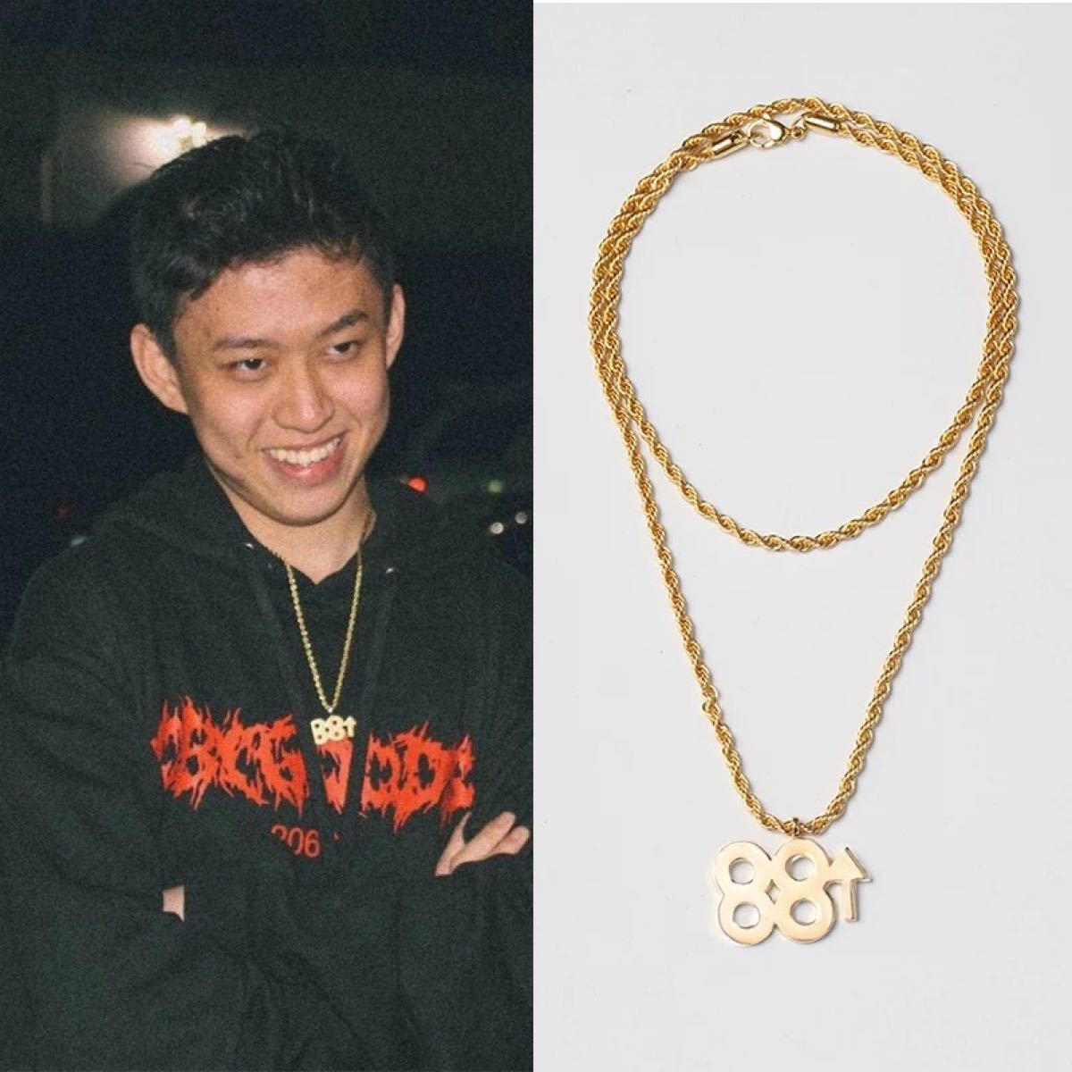 Rich Brian 着用 88rising ネックレス  ゴールド