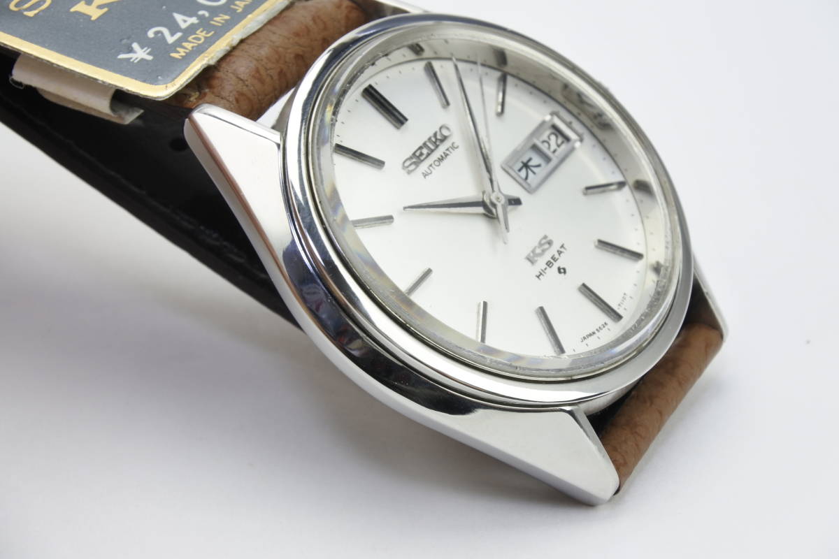 国産名機☆1973年製造 SEIKO 56KS 5626-7111 HI-BEAT 自動巻紳士腕時計 純正SEIKOベルト 美品_画像3