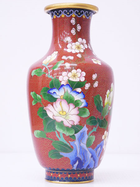 最終決算 七宝焼 中国古美術 唐物 花器 花瓶 中国七宝 絵付 中国古玩 