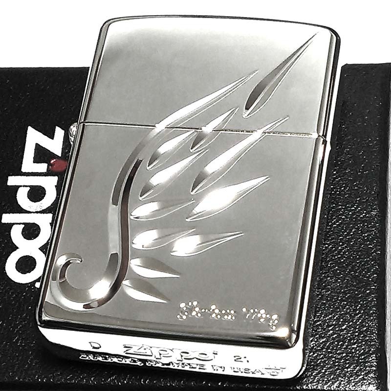 ZIPPO ライター アーマー V-WING シルバー ジッポ 天使の羽 V刃彫刻 銀