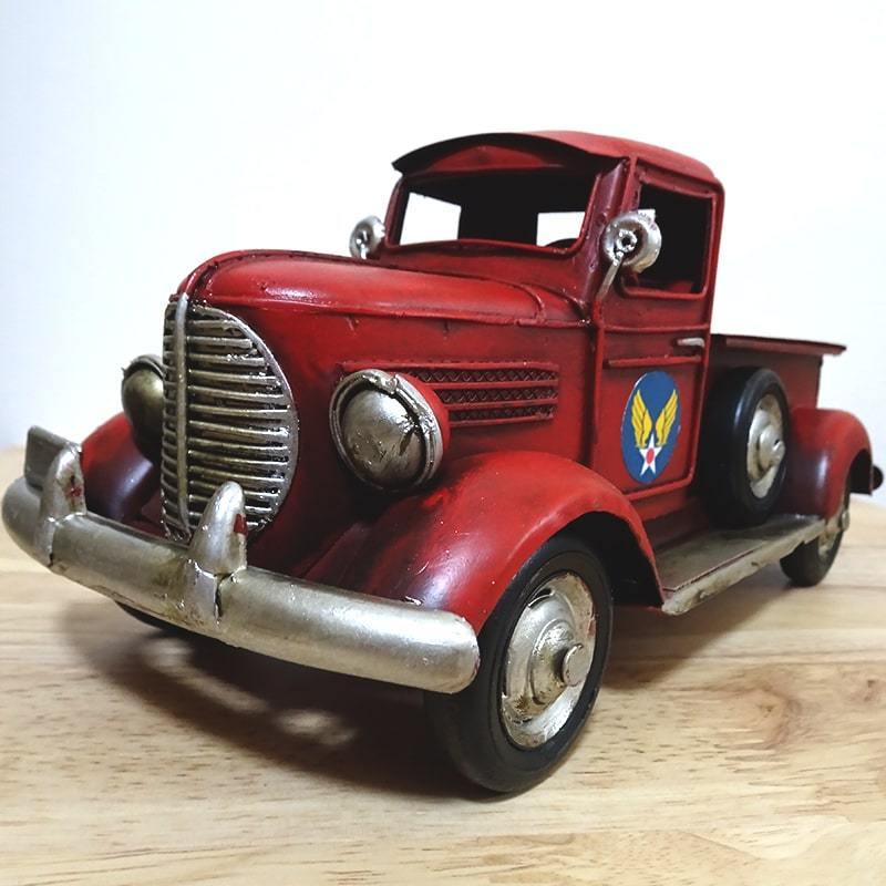  antique objet d'art ornament Truck tin plate truck car retro good-looking Vintage car american miscellaneous goods stylish toy 