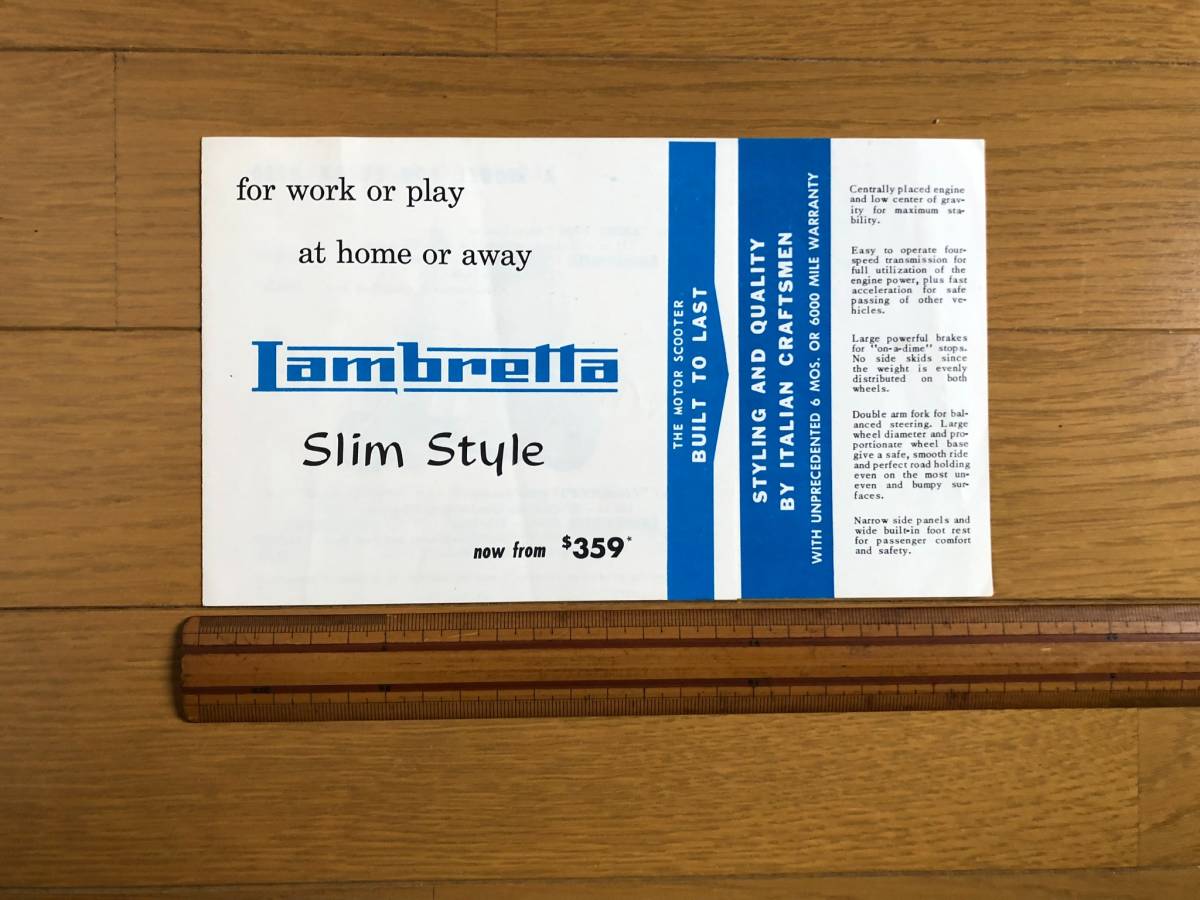  Lambretta LAMBRETTA ser3 Li/TV 3 type Li,TV175 USA sale catalog used 