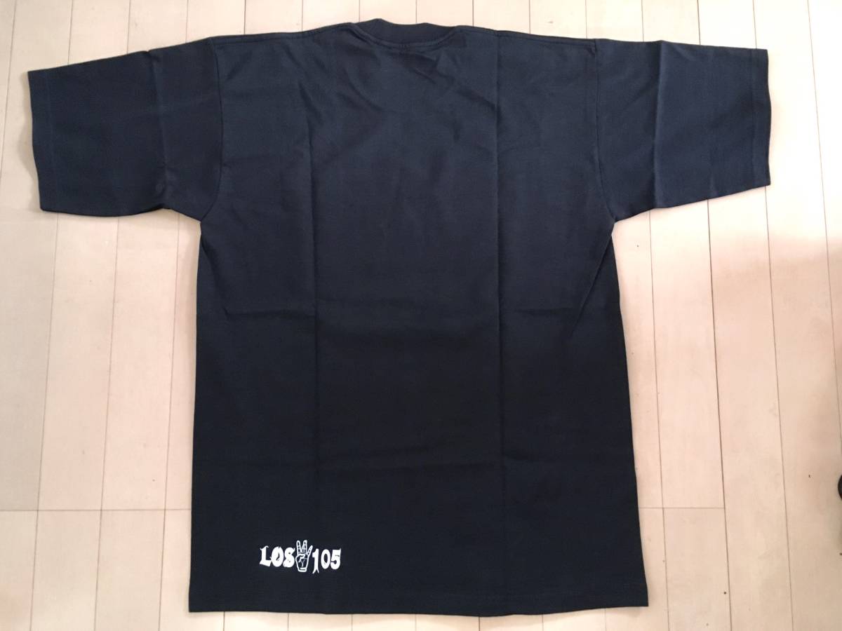 ネット限定販売★LOS105 ロゴTシャツ Lサイズ 黒 ブラック 半袖 ストリートファッション ローライダー 西海岸 スケーター ウェッサイ 新品