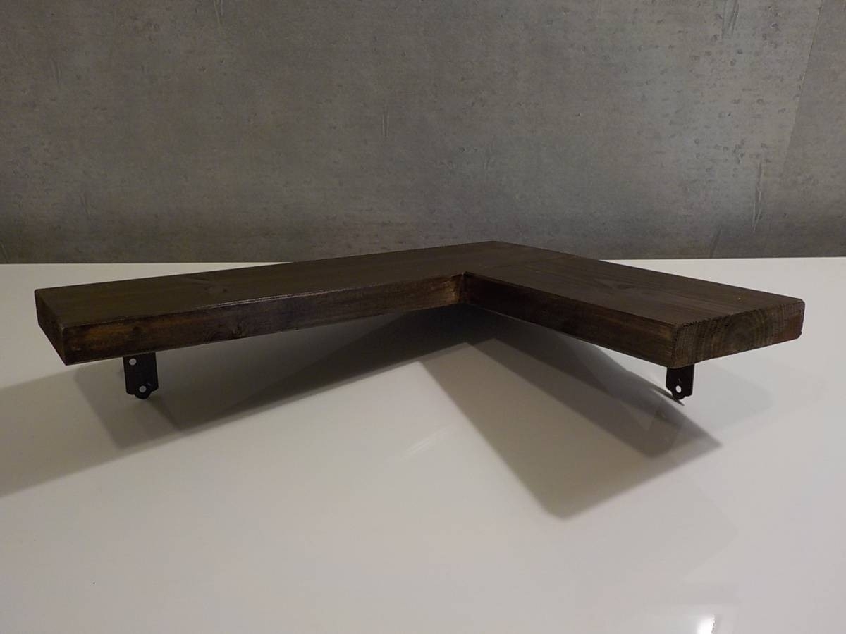  part shop angle for | Cafe | ornament | display shelf L type | antique | installation pin attaching (N-4)