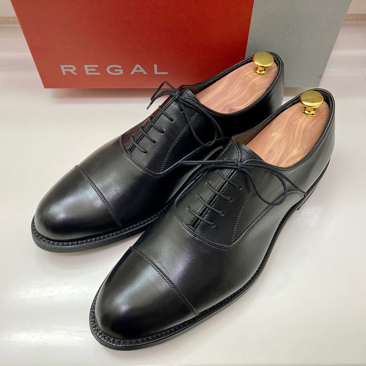 【極美品62%OFF】REGAL リーガル 01VRCH 内羽根 ストレートチップ 27.0cm 革靴 ビジネスシューズ ブラック