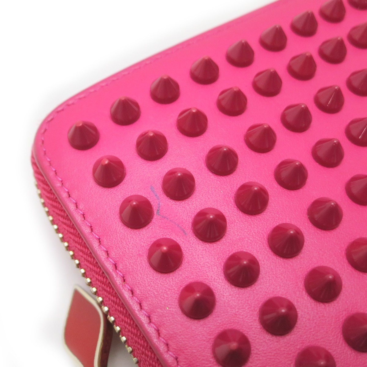 [. talent head office ]Christian Louboutin Christian Louboutin studs panel to-ne spike wallet 3135058 long wallet DH48016