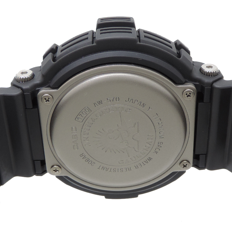 ［飯能本店］CASIO カシオ G-SHOCK ガウスマン AW-570MB-IVT 腕時計 チタン ブラック/デジタル文字盤 メンズ DH65334_画像5
