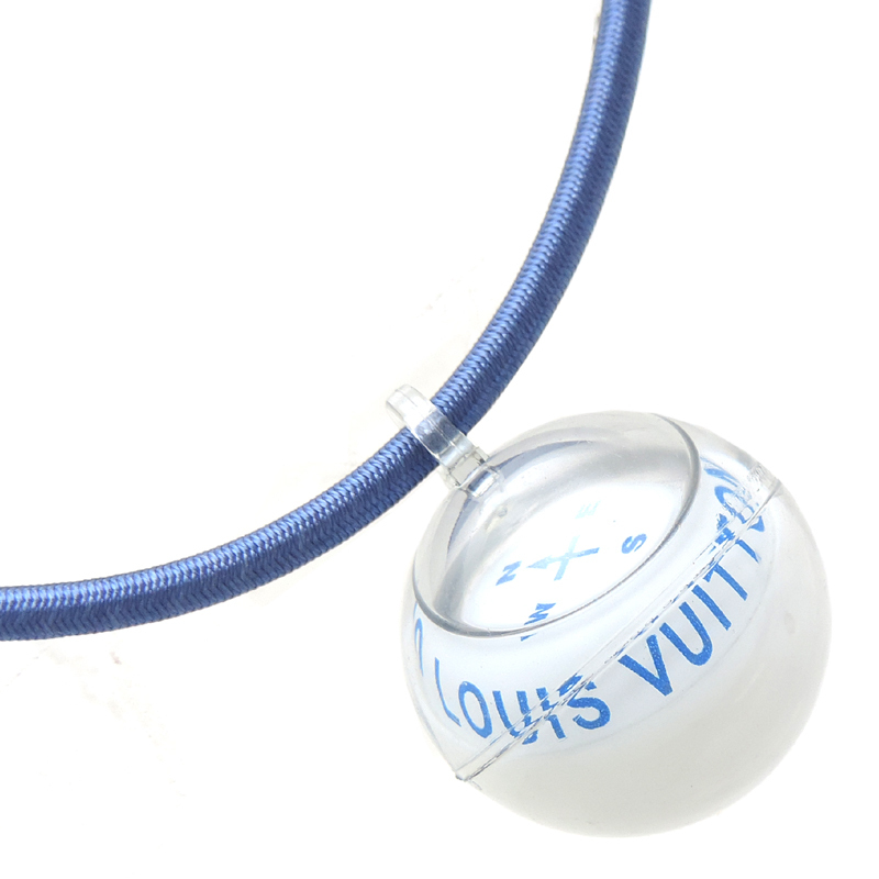 [. талант головной офис ]LOUIS VUITTON LV Louis * Vuitton Vuitton cup 2000 compass короткое колье пластик белый x голубой DH64076