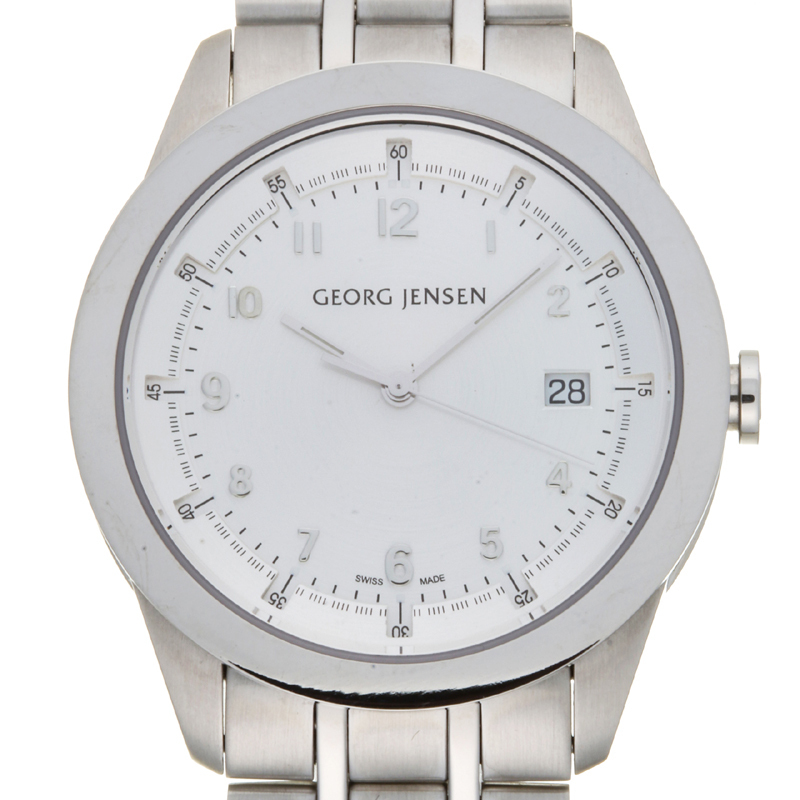 ［飯能本店］Georg Jensen ジョージジェンセン ヴァイス 388 腕時計 ステンレススチール シルバーアラビアン文字盤 メンズ DH61451