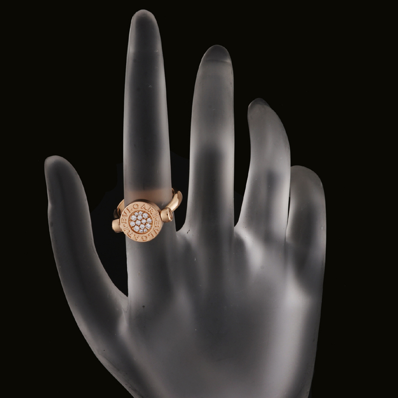 ［銀座店］BVLGARI ブルガリ ブルガリブルガリ フリップ ホワイトシェル ダイヤモンド #48 リング・指輪 750ピンクゴールド DH63520_画像8