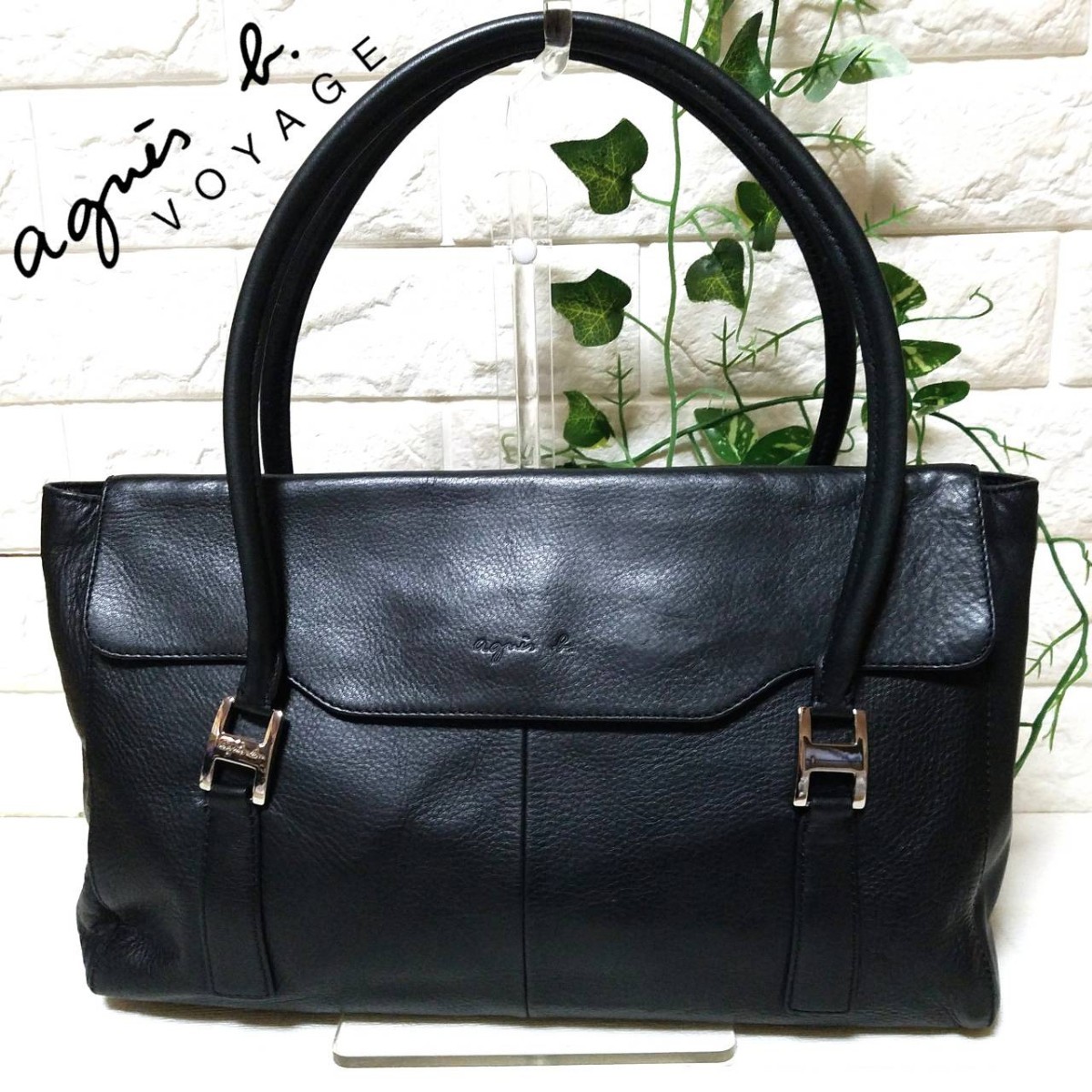 美品】アニエスベー ボヤージュ レザー ハンドバッグ トートバッグ