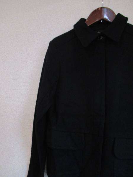 INDIVI黒ウールジャケット(USED）112116_画像2