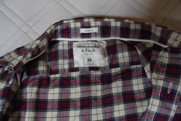 【美品】Abercrombie & Fitch タータンチェック 長袖 XS_画像3