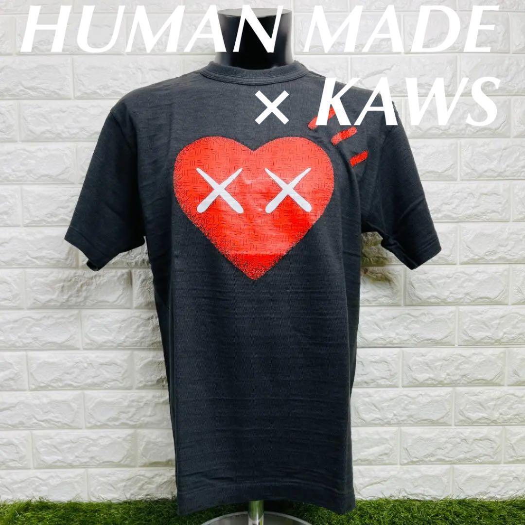 即決 HUMAN MADE× KAWS コラボ Tシャツ 黒 おしゃれ Mサイズ ヒューマンメード × カウズ 送料込み XX22TE008BK
