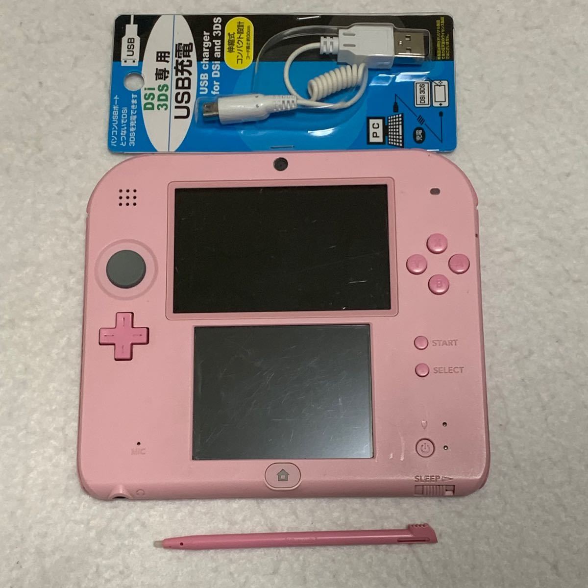 ニンテンドー 2DS ピンク 本体 充電器 セット 5090