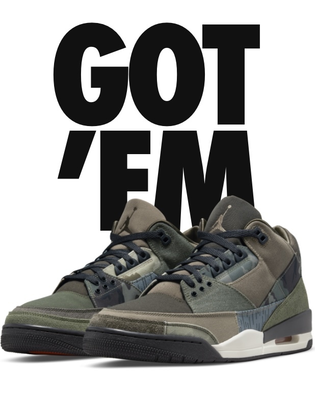 NIKE AIR JORDAN3 RETRO SE PATCHWORK CAMO ナイキ エアジョーダン3 レトロ パッチワーク カモ AJ3 ジョーダン3 Jordan 【SNKRS当選】