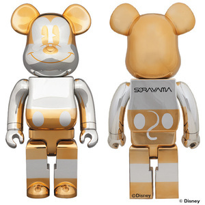 【送料無料】【新品未開封】GOLD BE@RBRICK 1000％ FUTURE MICKEY SORAYAMA 空山基 KAWS MICKEY MOUSE NOW AND FUTURE_画像5