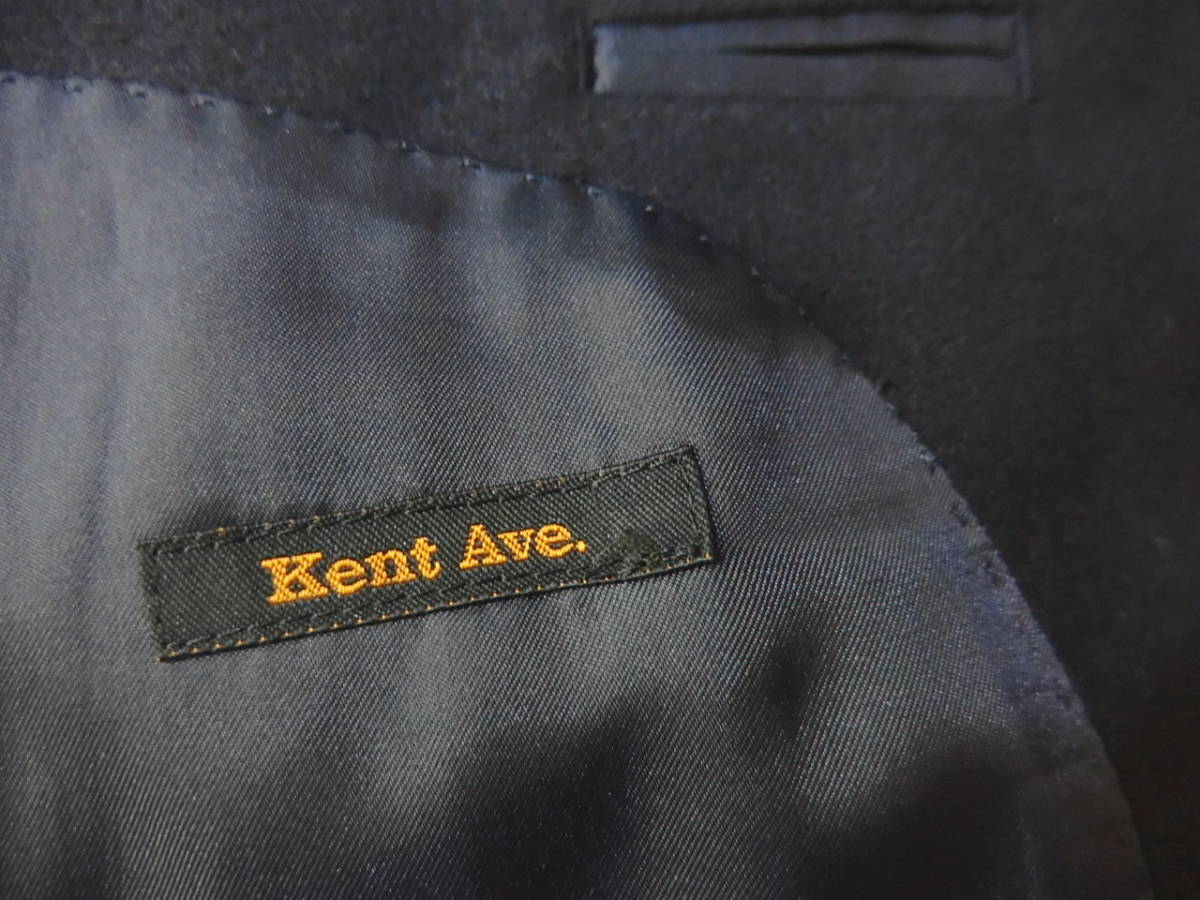 ☆高級素材 カシミア混 Kent Ave. Loro piana ケントアベニュー ロロピアーナ 紺ブレザー 金釦 3B ジャケット ハンドステッチ入り 92-A5☆_画像4