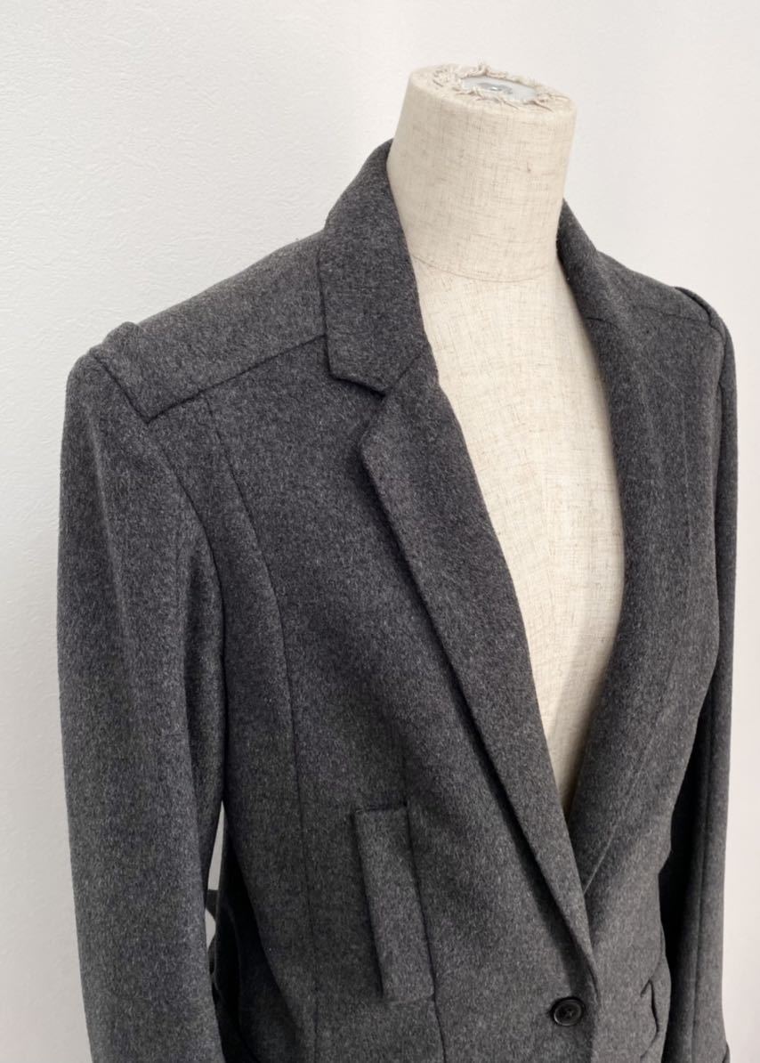 bruno pieters AW2007 WOOL COAT col.CHARCOAL GREY size.36_画像5