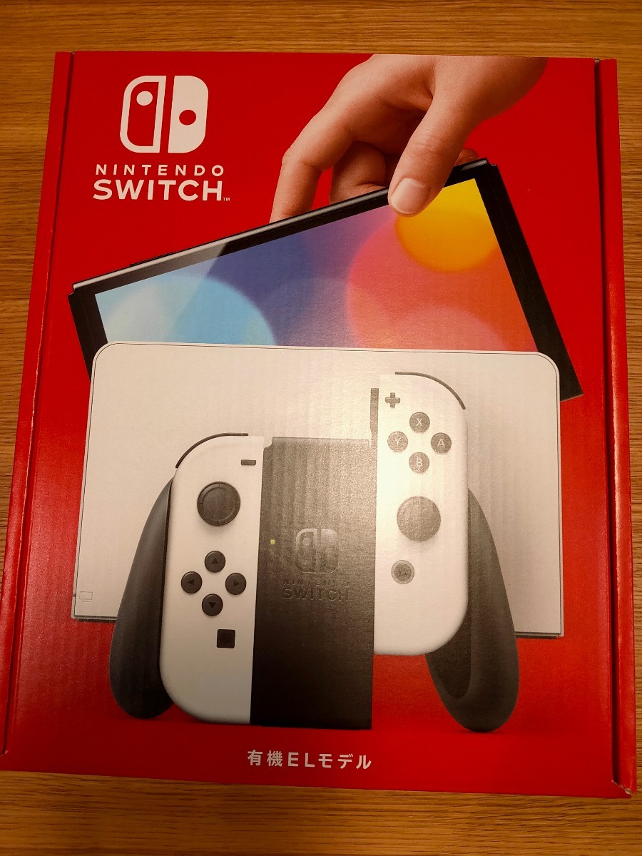 新型Switch ホワイト Nintendo　ニンテンドースイッチ　本体 店舗印あり　白　有機el
