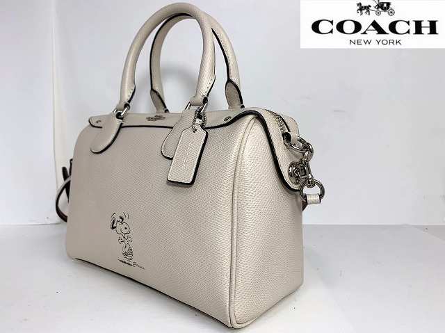  superior article * limitated model Coach COACH × Snoopy leather be net sa che ru2WAY Boston bag shoulder bag * free shipping *