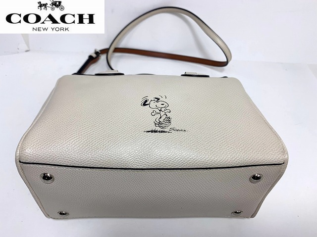  superior article * limitated model Coach COACH × Snoopy leather be net sa che ru2WAY Boston bag shoulder bag * free shipping *