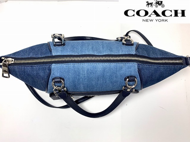 新品同様 送料無料☆コーチ COACH ミックス デニム プレーリー