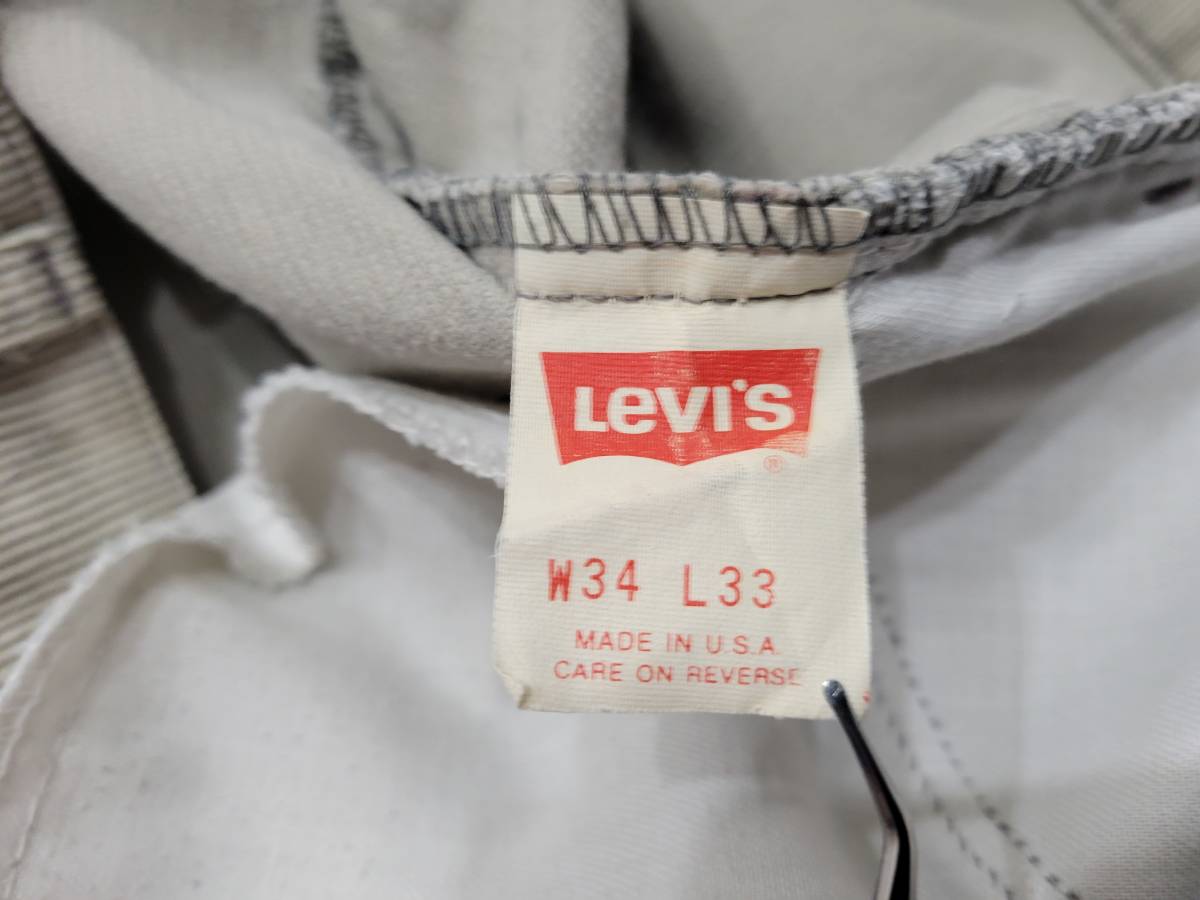80s～ USA製 Levi's リーバイス 519 w34 ライトグレー 80年代～ アメリカ製 コーデュロイパンツ ビンテージ_画像8