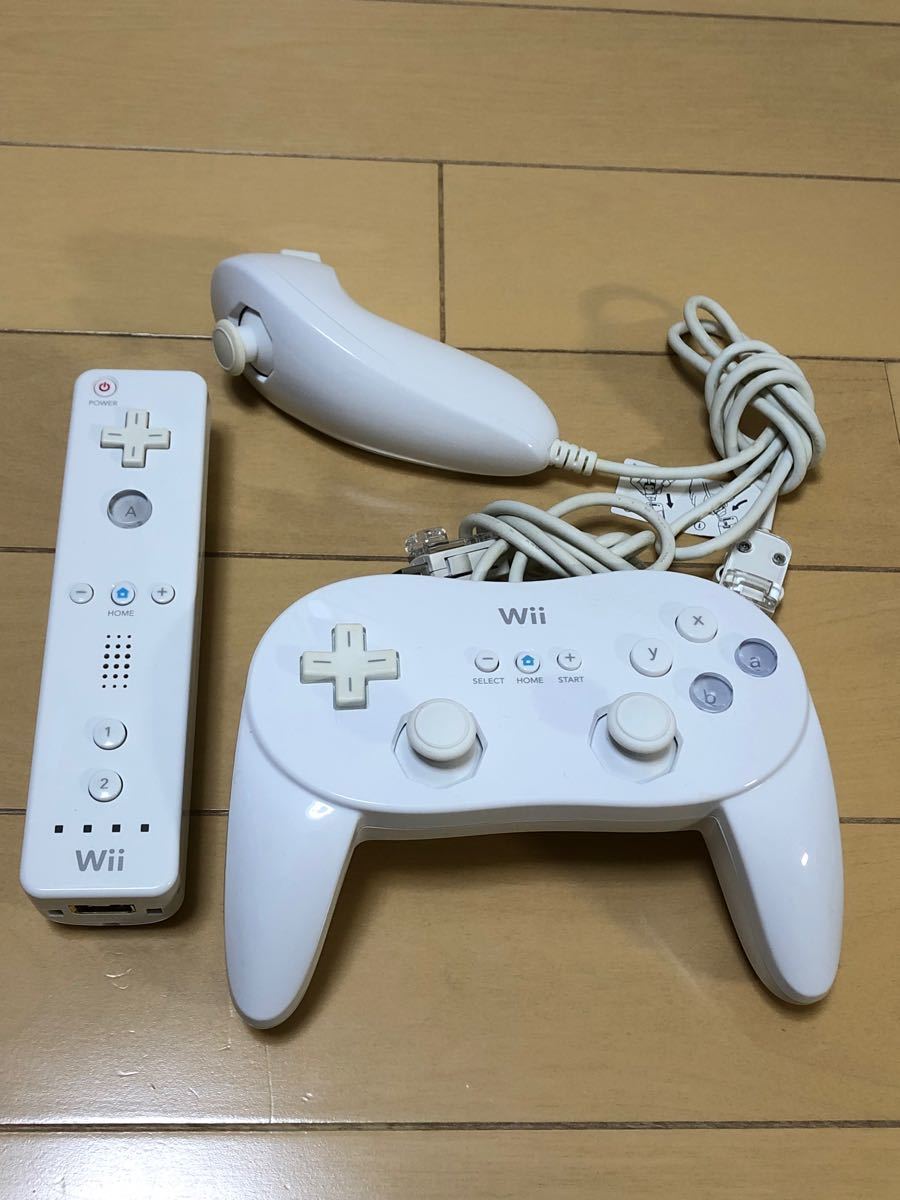 ニンテンドー Wii 白　クラシックコントローラーPROとおまけソフト付　動作確認済