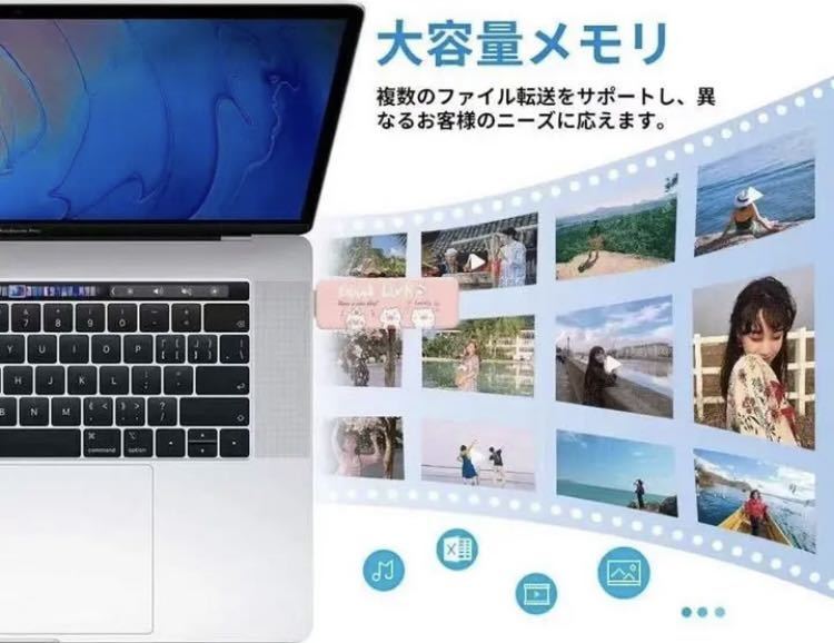 USBメモリ 128GB 高速 キーホルダー付き_画像3