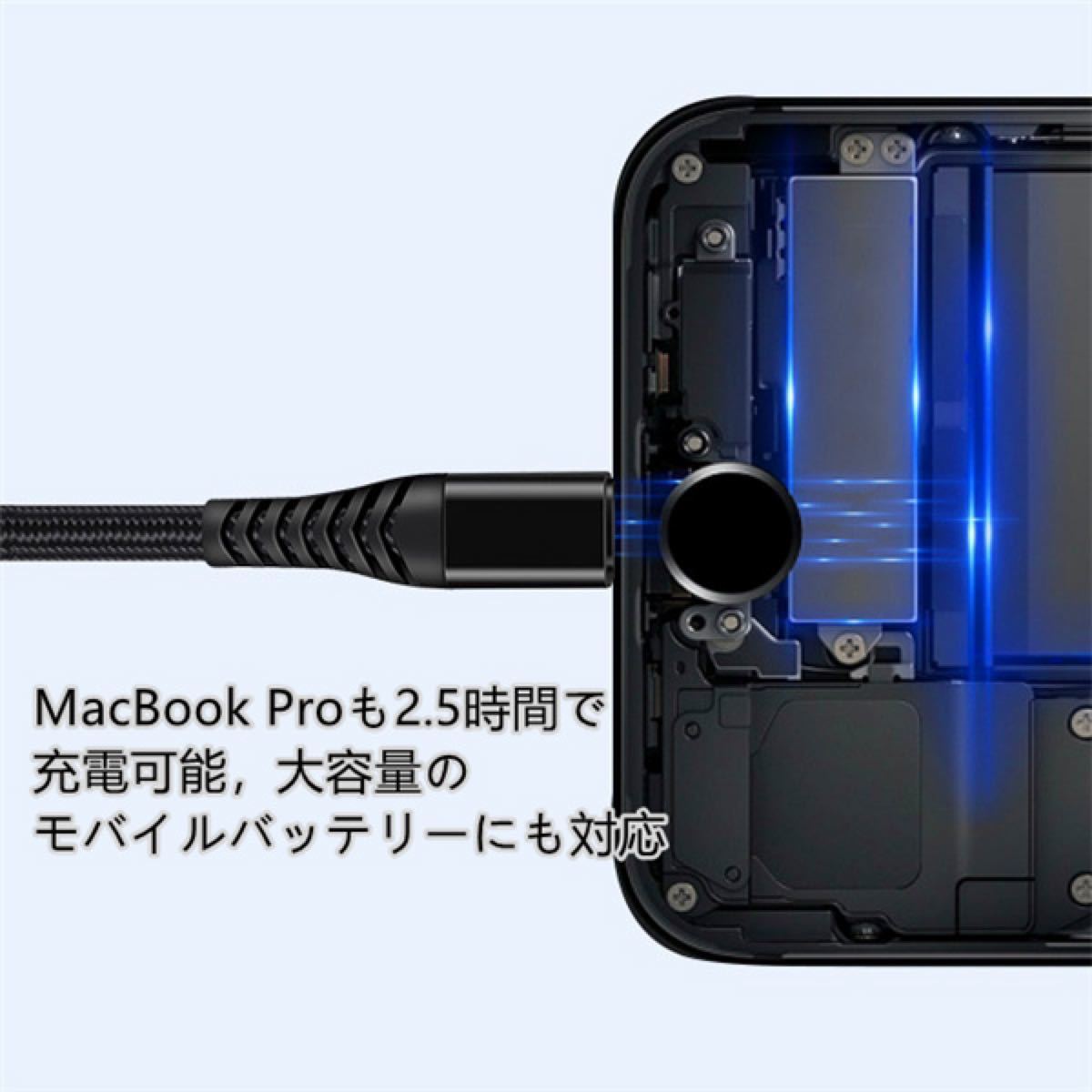 お得な2本セット Typecケーブル PDケーブル60W対応 PD急速充電 データ転送 USB-C to USB-Cケーブル