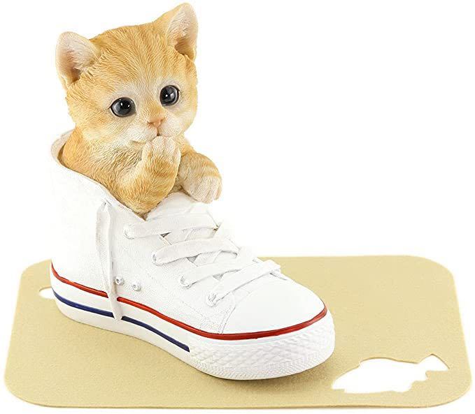 猫 ねこ 置物 ネコ 人気 プレゼント 靴 スニーカー ガーデン かわいい おしゃれ 可愛い お洒落 女性 茶トラ