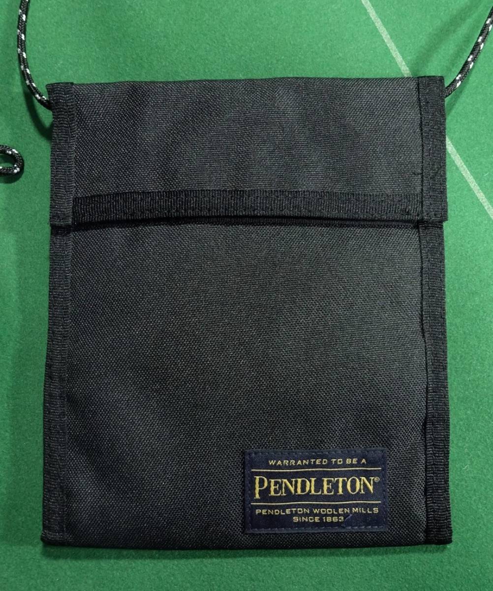 ▲ペンドルトン PENDLETON ネックストラップ付 トラベルウォレット スマホポーチ ブラック iPhone 14 15Pro Max対応 美品!!!▲_画像2