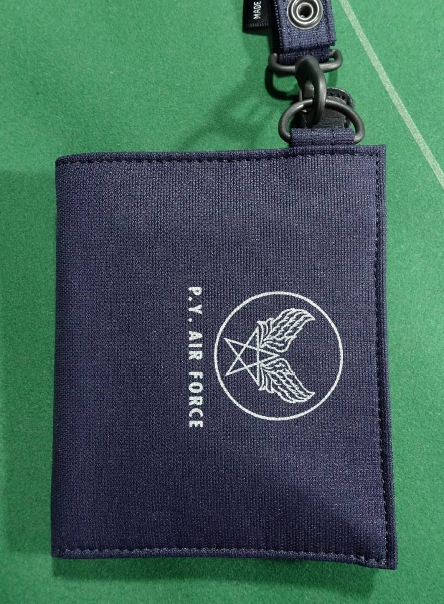 * Porter FLYING ACE nylon oks material with strap 2. folding purse wallet navy beautiful goods!!!*