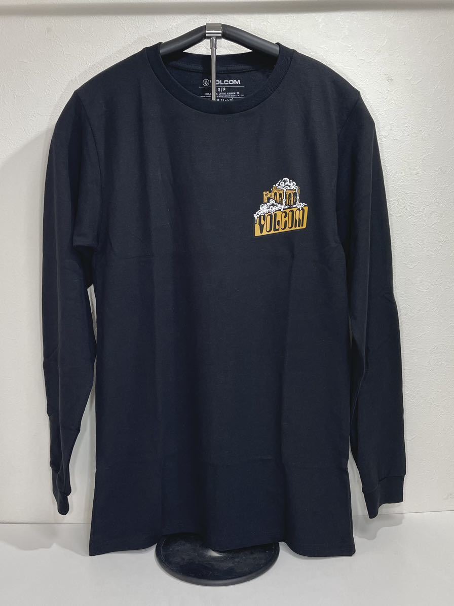 VOLCOM ボルコム A3642102BLK メンズ Sサイズ 長(zhǎng)袖Tシャツ ロンティー ロンT ブラック 黒色 バックプリント ヴォルコム 新品 即決 送料無料