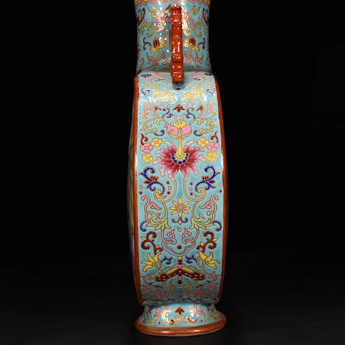 多寶屋】YY662□下に図ある□古美術品! 清時代乾隆年銘琺瑯彩開光西洋