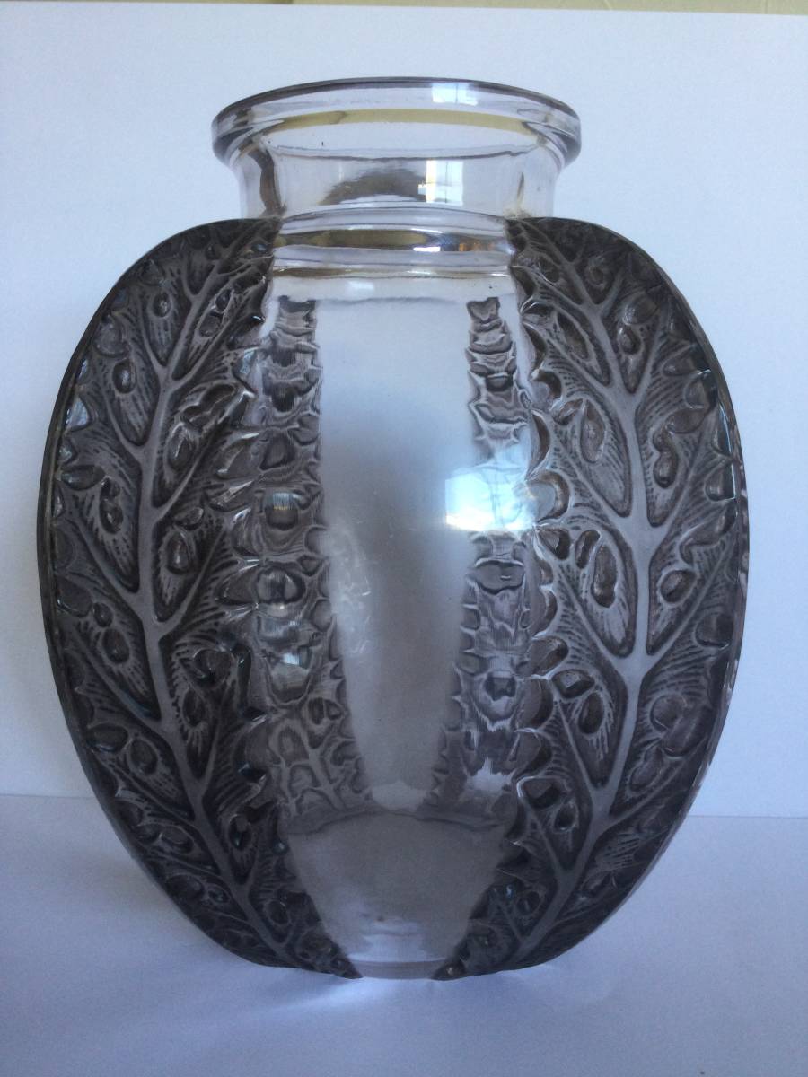 いラインアップ ルネ・ラリック「シャルドン」花瓶/Rene 「和名アザミ」1922年フランス 」vase 「Chardons Lalique -  工芸ガラス - labelians.fr