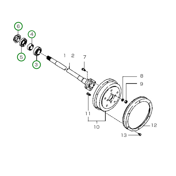 【送料無料】 リア ハブ オーバーホールキット 片側分 スズキ ジムニー SJ30 JA71 JA11 JA12 JA22 JB31 JB32 JB23 JB33 JB43_画像2