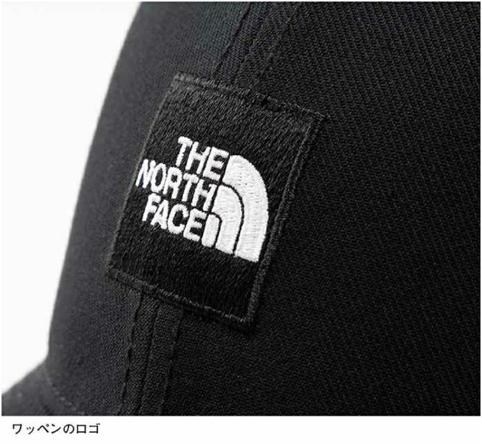 THE NORTH FACE ザノースフェイス キャップ帽子 男女兼用 スクエアロゴ 黒 ブラック