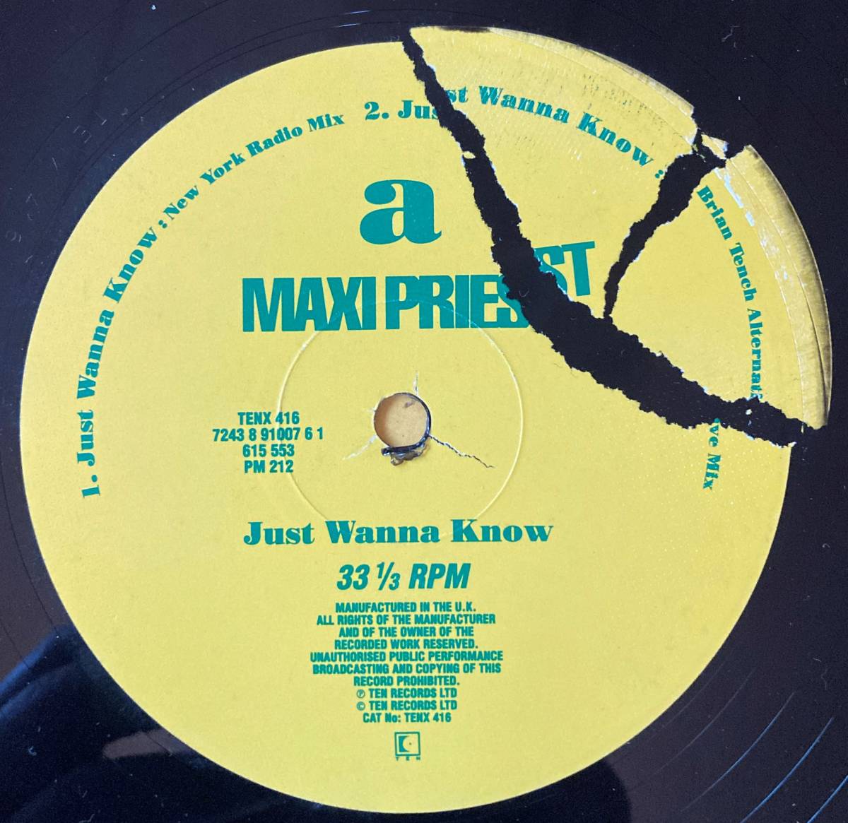 90'レゲエ / Just Wanna Know / MAXIPRIST_画像2