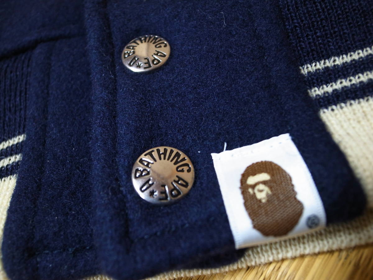 激レア・稀少☆A BATHING APE エイプ☆刺繍入り メルトン スタジャン