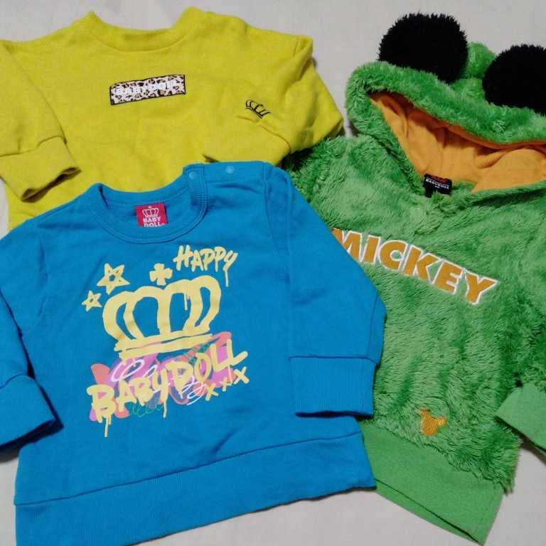 WA3 まとめ 3枚セット 80 BABYDOLL トレーナー パーカー ベビードール