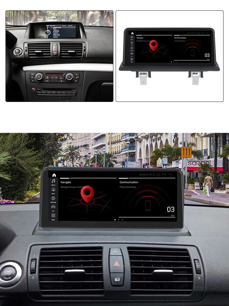 Android 12/13 1シリーズ BMW E87用 CCC 2007-2011用 Carplay アンドロイドナビ _画像3